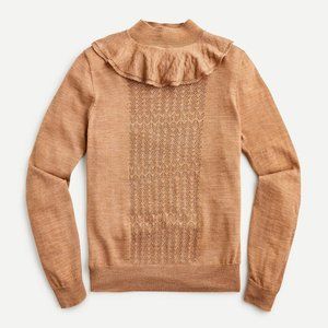 JCrew Ruffle Mockneck Sweater